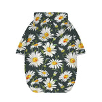 Watercolor Daisy Flower Pattern Print Dog Zip Up Hoodie