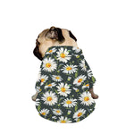 Watercolor Daisy Flower Pattern Print Dog Zip Up Jacket