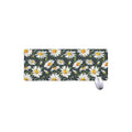 Watercolor Daisy Flower Pattern Print Extended Mouse Pad