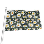 Watercolor Daisy Flower Pattern Print Flag