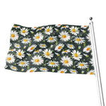 Watercolor Daisy Flower Pattern Print Flag