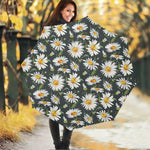 Watercolor Daisy Flower Pattern Print Foldable Umbrella