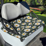 Watercolor Daisy Flower Pattern Print Golf Cart Seat Cover