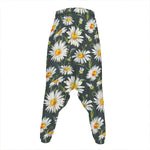 Watercolor Daisy Flower Pattern Print Hammer Pants