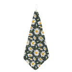 Watercolor Daisy Flower Pattern Print Hand Towel
