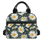 Watercolor Daisy Flower Pattern Print Insulated Lunch Bag
