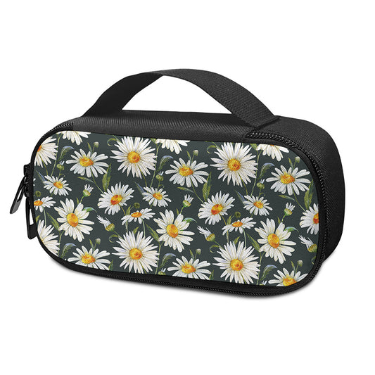 Watercolor Daisy Flower Pattern Print Insulin Cooler Travel Case
