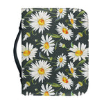 Watercolor Daisy Flower Pattern Print Leather Bible Cover