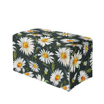 Watercolor Daisy Flower Pattern Print Leather Tissue Box Cover