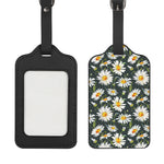 Watercolor Daisy Flower Pattern Print Luggage Tag