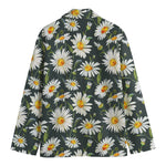 Watercolor Daisy Flower Pattern Print Men's Blazer