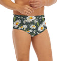 Watercolor Daisy Flower Pattern Print Men's Briefs