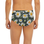 Watercolor Daisy Flower Pattern Print Men's Briefs