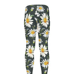 Watercolor Daisy Flower Pattern Print Men's leggings