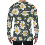 Watercolor Daisy Flower Pattern Print Men's Long Sleeve T-Shirt