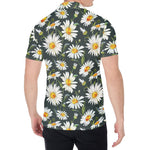 Watercolor Daisy Flower Pattern Print Men's Shirt
