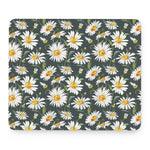 Watercolor Daisy Flower Pattern Print Mouse Pad