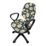 Watercolor Daisy Flower Pattern Print Office Chair Cover