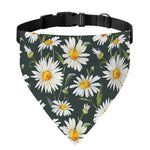 Watercolor Daisy Flower Pattern Print Over The Collar Dog Bandana