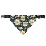 Watercolor Daisy Flower Pattern Print Over The Collar Dog Bandana