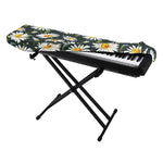 Watercolor Daisy Flower Pattern Print Piano Keyboard Cover