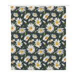 Watercolor Daisy Flower Pattern Print Polyester Shower Curtain