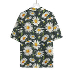 Watercolor Daisy Flower Pattern Print Rayon Hawaiian Shirt