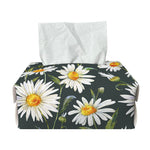 Watercolor Daisy Flower Pattern Print Rectangle Tissue Box Cover