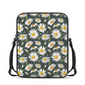 Watercolor Daisy Flower Pattern Print Rectangular Crossbody Bag