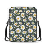 Watercolor Daisy Flower Pattern Print Rectangular Crossbody Bag