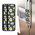 Watercolor Daisy Flower Pattern Print Refrigerator Handle Covers