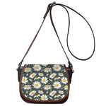 Watercolor Daisy Flower Pattern Print Saddle Bag