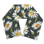 Watercolor Daisy Flower Pattern Print Scarf