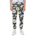Watercolor Daisy Flower Pattern Print Joggers