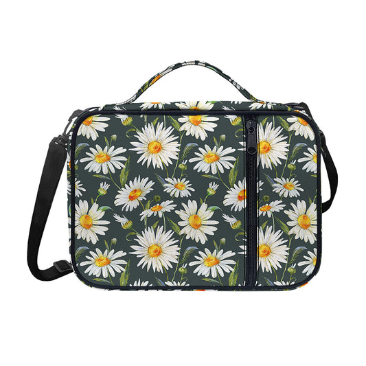 Watercolor Daisy Flower Pattern Print Shoulder Strap Bible Bag