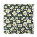 Watercolor Daisy Flower Pattern Print Silk Bandana