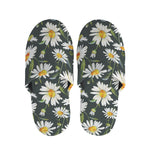 Watercolor Daisy Flower Pattern Print Slippers