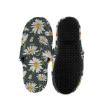 Watercolor Daisy Flower Pattern Print Slippers