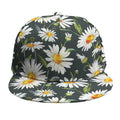 Watercolor Daisy Flower Pattern Print Snapback Cap