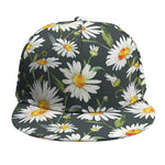 Watercolor Daisy Flower Pattern Print Snapback Cap