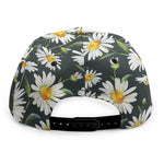 Watercolor Daisy Flower Pattern Print Snapback Cap