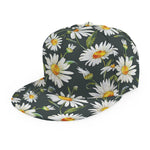 Watercolor Daisy Flower Pattern Print Snapback Cap