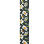 Watercolor Daisy Flower Pattern Print Table Runner