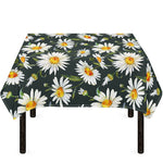 Watercolor Daisy Flower Pattern Print Tablecloth