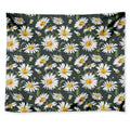 Watercolor Daisy Flower Pattern Print Tapestry