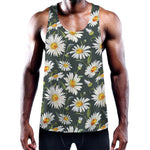 Watercolor Daisy Flower Pattern Print Training Tank Top