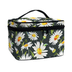 Watercolor Daisy Flower Pattern Print Travel Makeup Bag