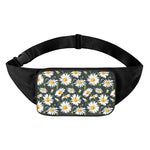 Watercolor Daisy Flower Pattern Print Waist Bag