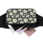 Watercolor Daisy Flower Pattern Print Waist Bag