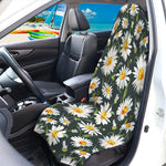 Watercolor Daisy Flower Pattern Print Waterproof Car Seat Cover